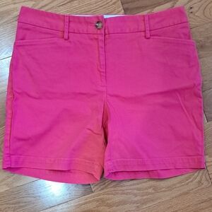 Lands' End Hot Pink Mid-Rise Shorts